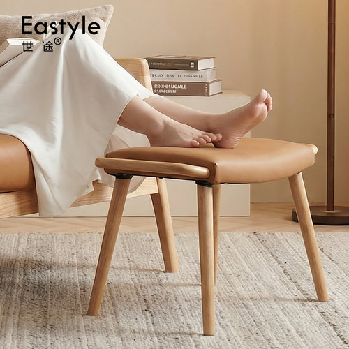 实木中古日式沙发脚踏凳