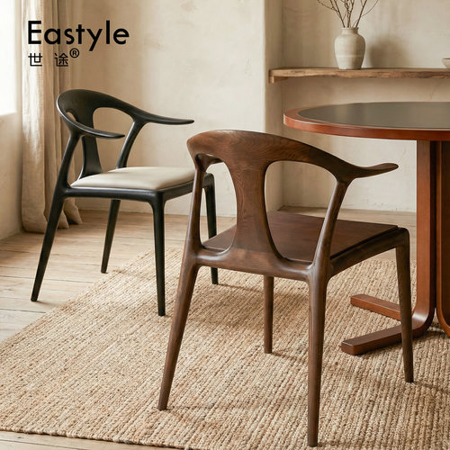 进口白蜡木可悬挂侘寂风高端餐椅