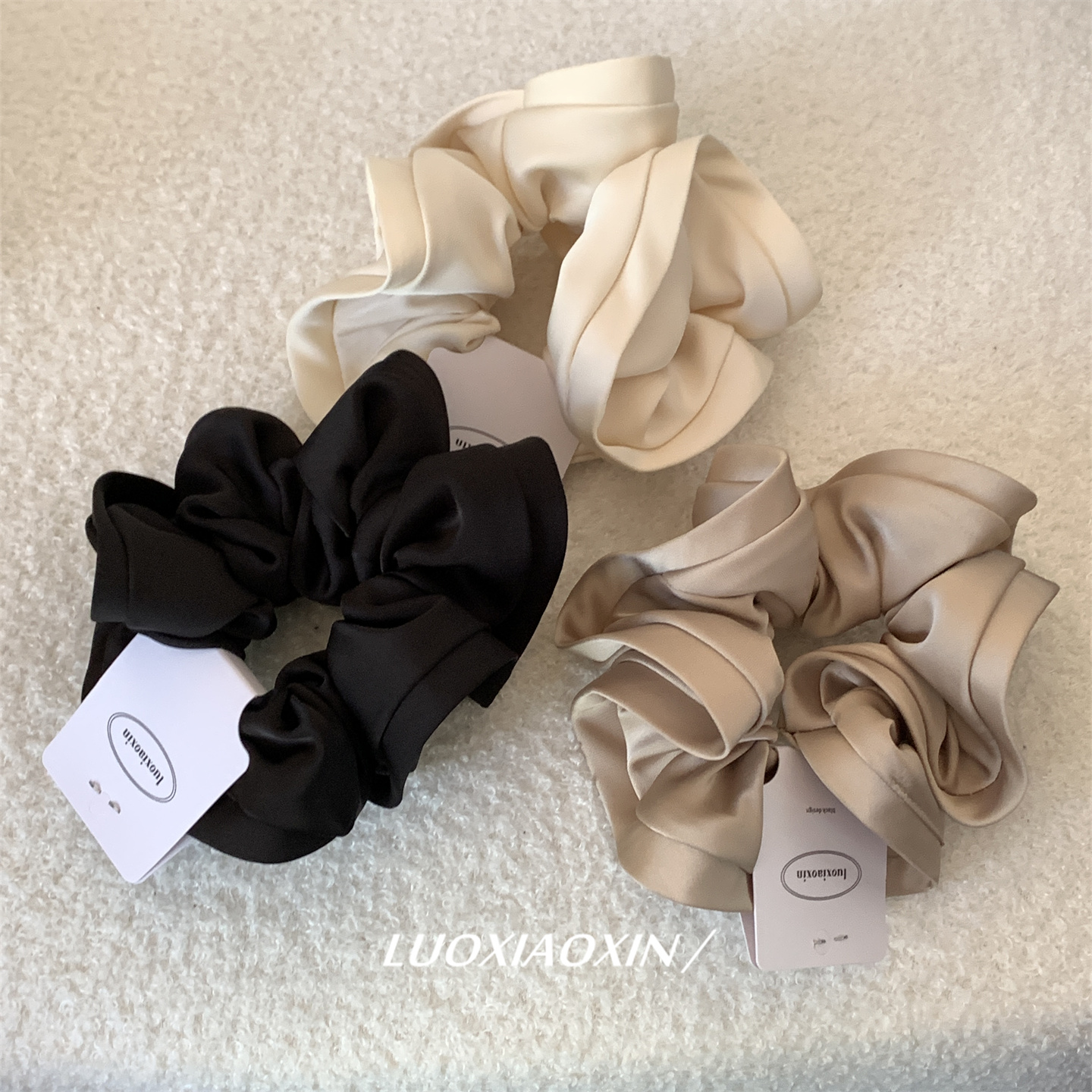 舞蹈生韩国缎面赵露思同款大肠圈