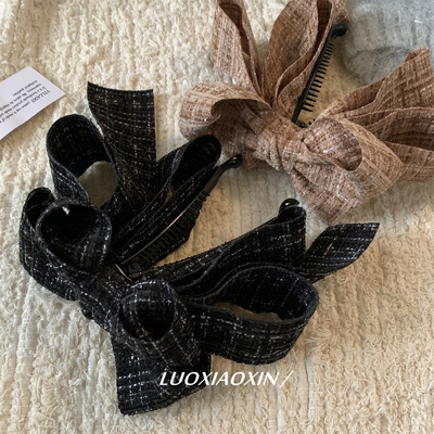 罗小辛韩系小香风蝴蝶结香蕉夹