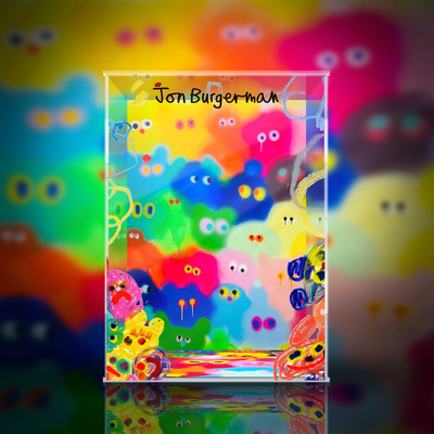 MEGA SPACE MOLLY JON BUGERMAN 400% 乔恩博格曼 潮玩公仔展示盒