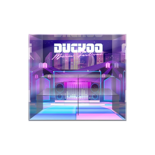 POPMART泡泡玛特 DUCKOO 音乐节系列 潮玩 盲盒专用展示盒