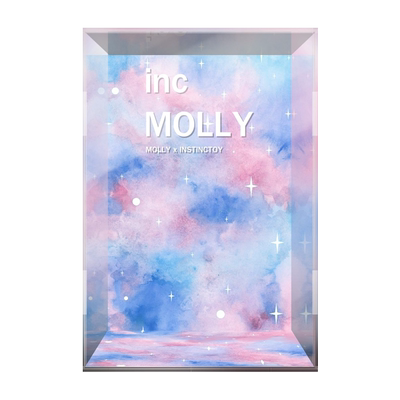 POPMART泡泡玛特MOLLY大久保INSTINCTOY娃娃手办专用亚克力展示盒