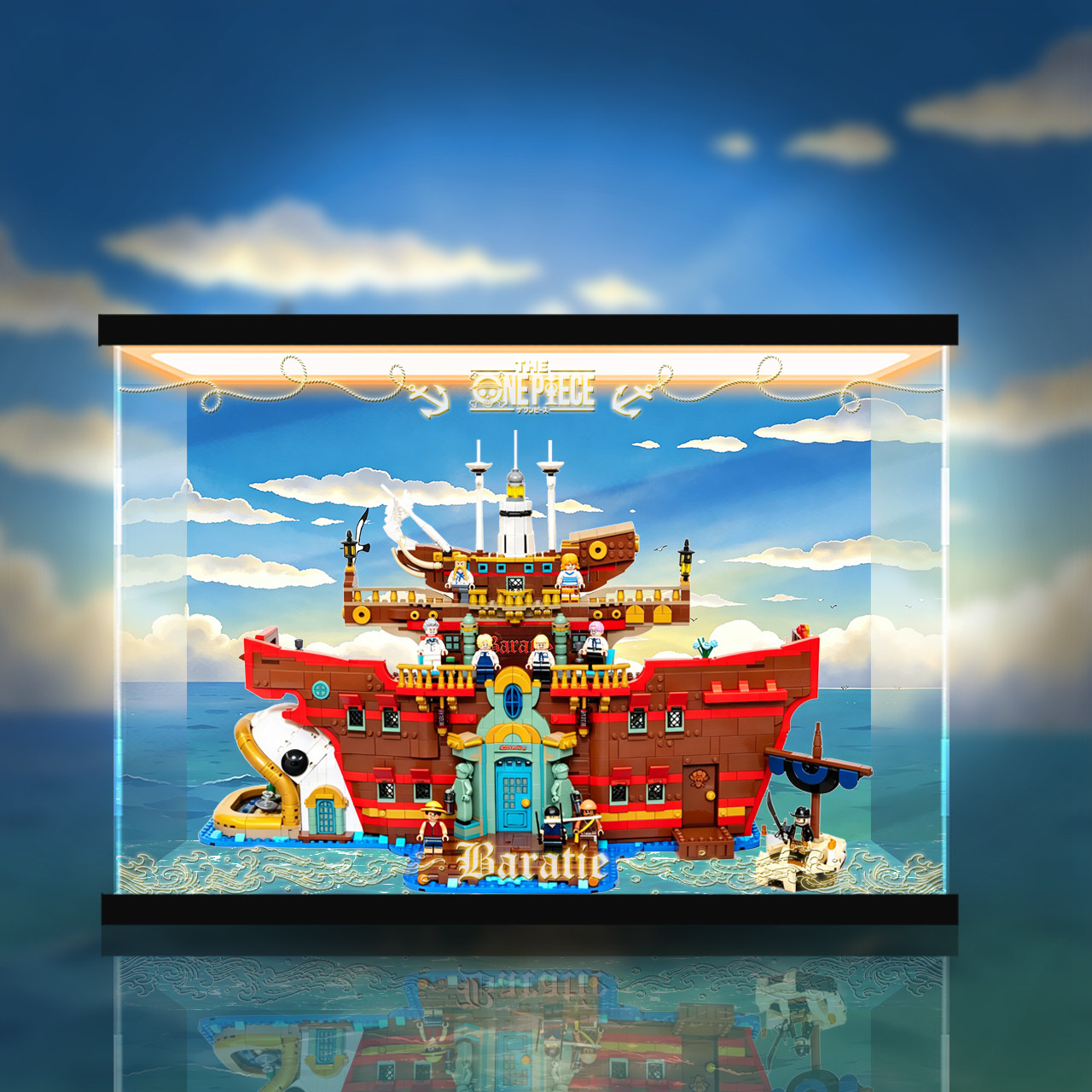 勒高 75640 海贼王 巴拉蒂海上餐厅 亚克力展示盒
