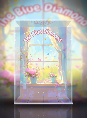 POPMART泡泡玛特 Labubu blue dimon 泡泡夏日派对潮玩公仔展示盒