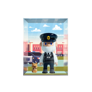 FARMER BOB 警察 限定潮玩盲盒亚克力防尘收纳专用展示盒