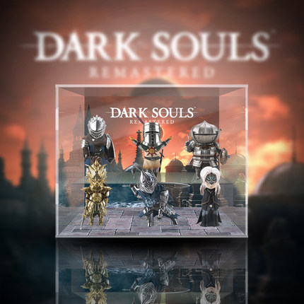 Actoys黑暗之魂 第一弹 DarkSouls 太阳骑士盲盒收纳亚克力展示盒