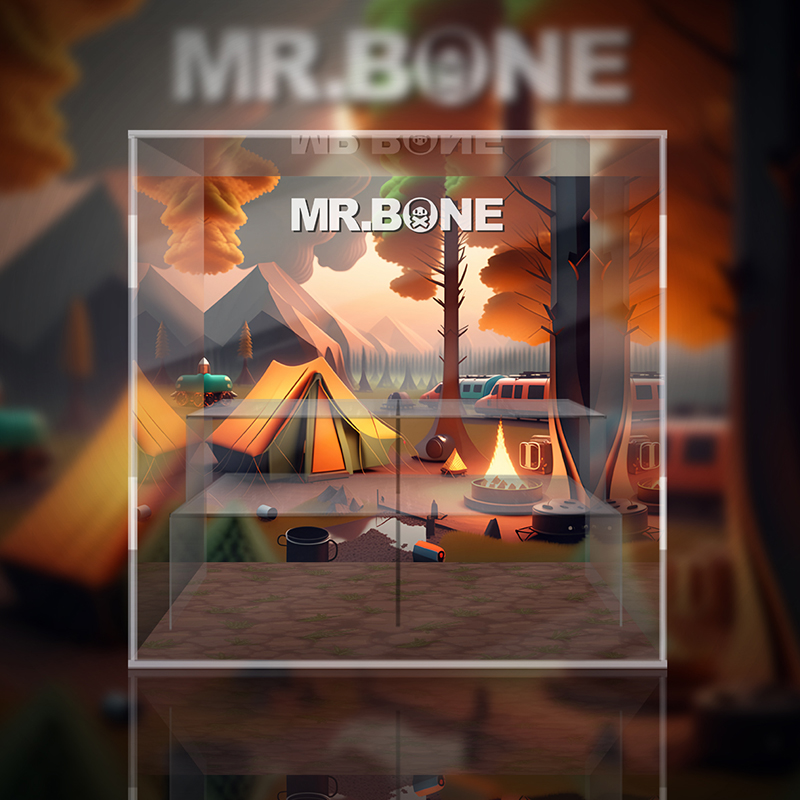 MrBone露营系列潮玩展示盒