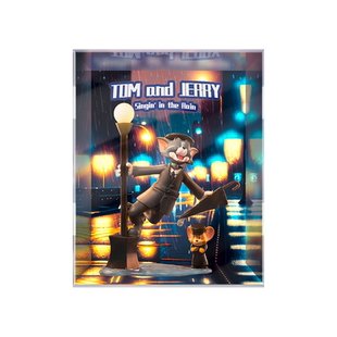 52TOYS 猫和老鼠 汤姆杰瑞 雨中曲 大娃 潮玩专用展示盒