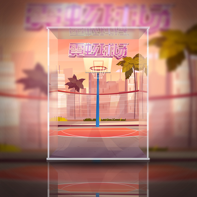 劳拉霓虹球场系列潮玩展示盒