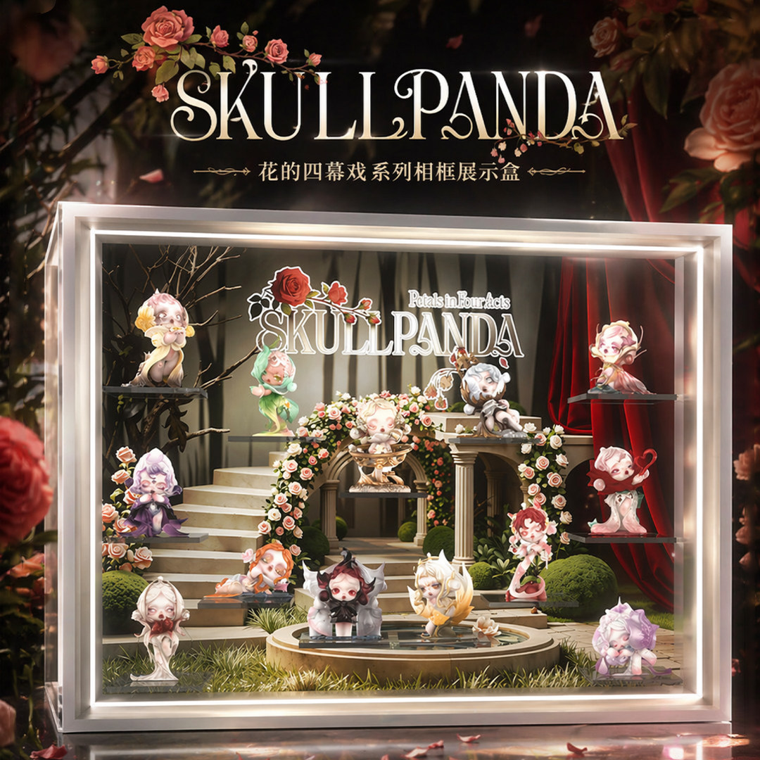 SKULLPANDA花的四幕戏系列系列场景收纳柜展示盒周边桌面摆件