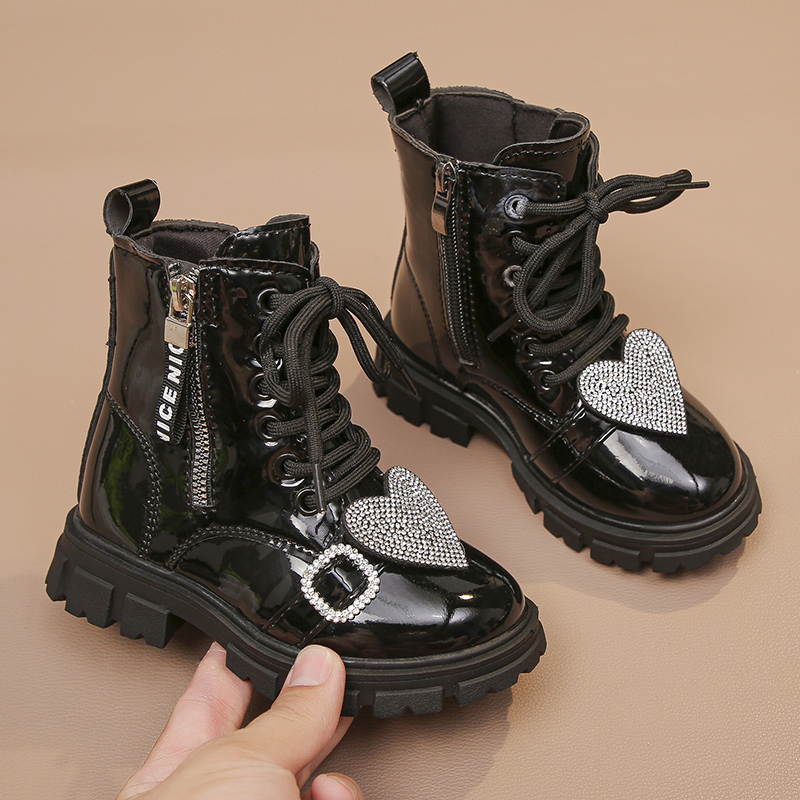 韩版珍珠女童公主短靴