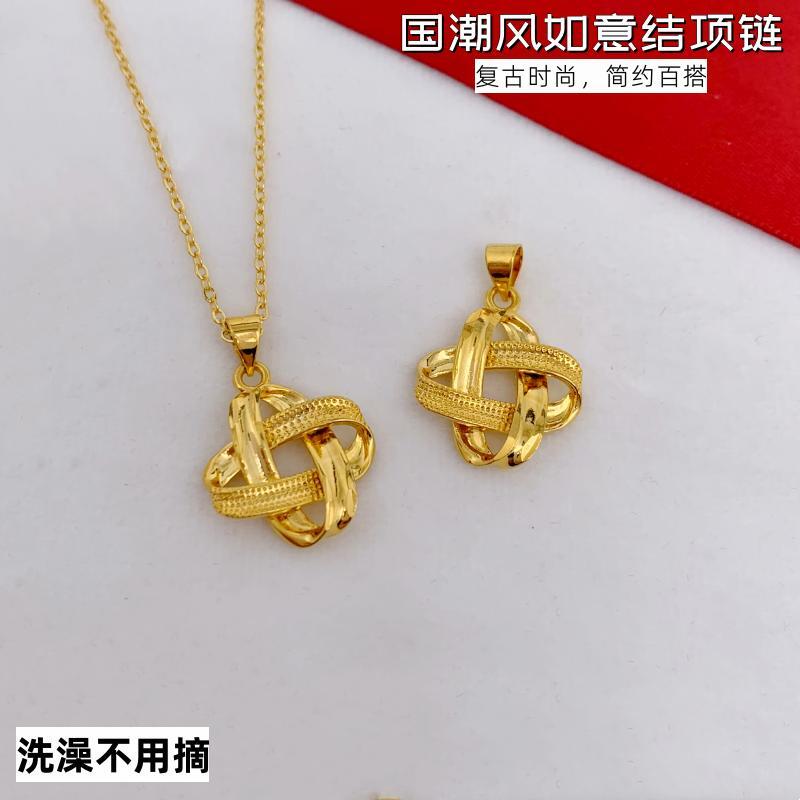 越南沙金锁骨链女项链不掉色
