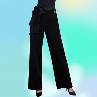 摩登舞舞蹈长裤 跳舞裤 女高腰拉丁舞裤 子交谊舞阔腿裤 练功服 裤 新款