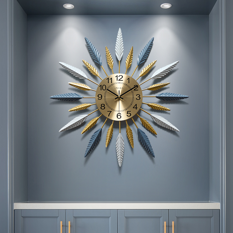 轻奢静音钟表挂钟客厅家用创意北欧风石英钟简约现代时钟挂墙壁钟