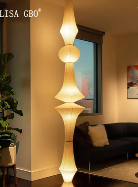 爱丽莎野口勇Akari日式宣纸客厅LOFT复式吊灯北欧侘寂风餐厅吊灯