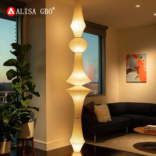 爱丽莎野口勇Akari日式宣纸客厅LOFT复式吊灯北欧侘寂风餐厅吊灯