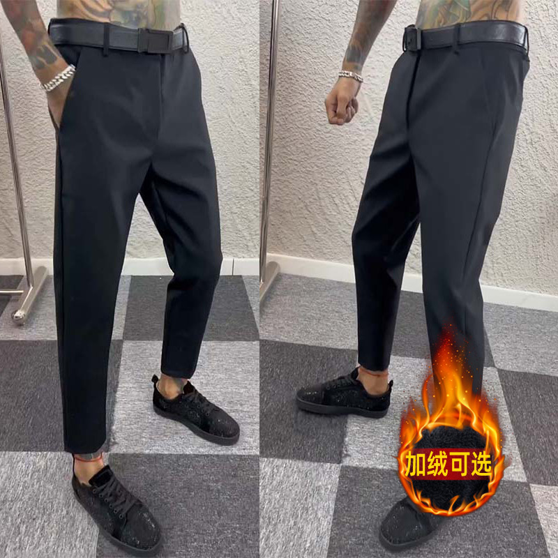 九分裤修身小直筒精神小伙休闲裤