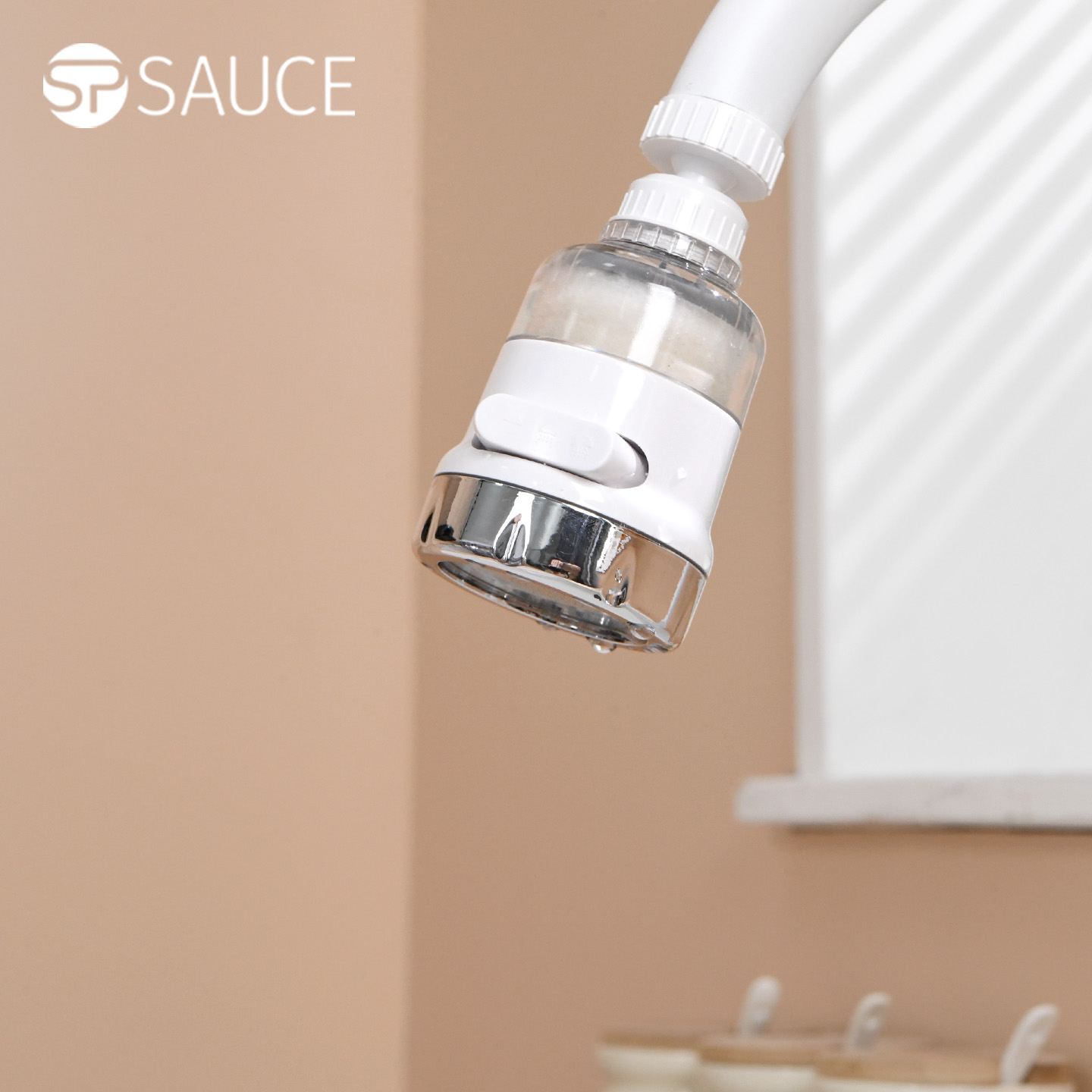 日本SP SAUCE水龙头过滤器除氯厨房卫生间净水洗脸自来水增压防溅