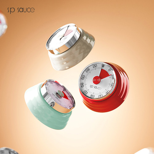 日式厨房磁吸机械计时器