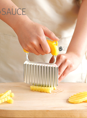 手持波浪刀狼牙土豆刀切薯条大波浪形波纹刀具切条器洋芋花刀神器
