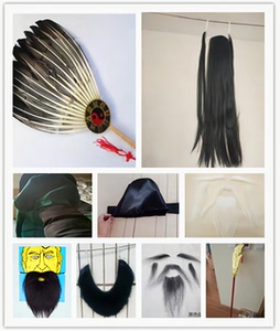 古代三国演义影视剧古装道具诸葛亮扇子法海关羽张飞胡子成人儿童