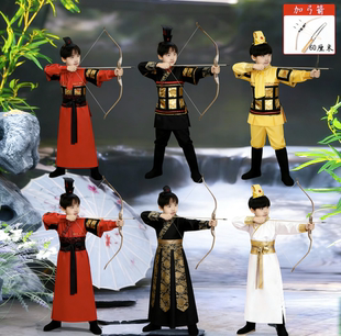 儿童三国演义草船借箭弓箭手扮演服装古代士兵儿童弓箭手表演服装