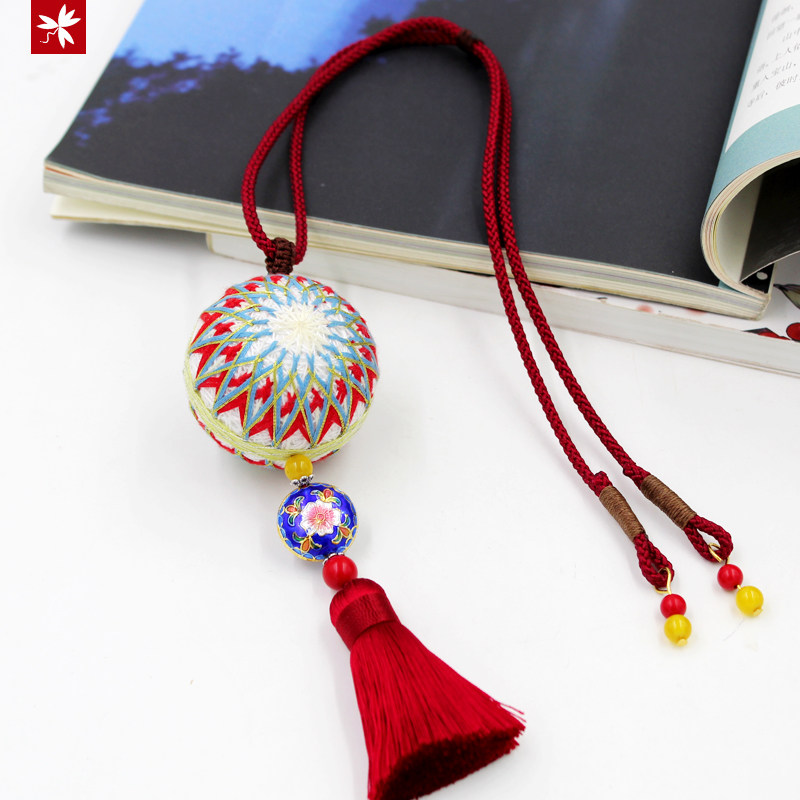 半闲手作 手鞠球diy材料包手工包自制饰品配件流苏挂件送教程易学