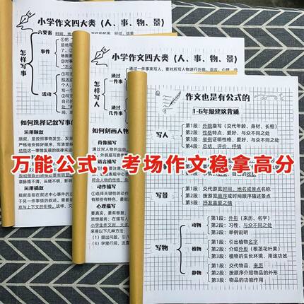 别再瞎写作文了,作文也是有公式的万能公式考场作文拿高分黑白印