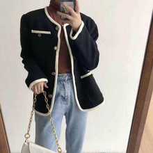 名媛气质短款 小个子针织开衫 2019年秋季 小香风外套女 新款