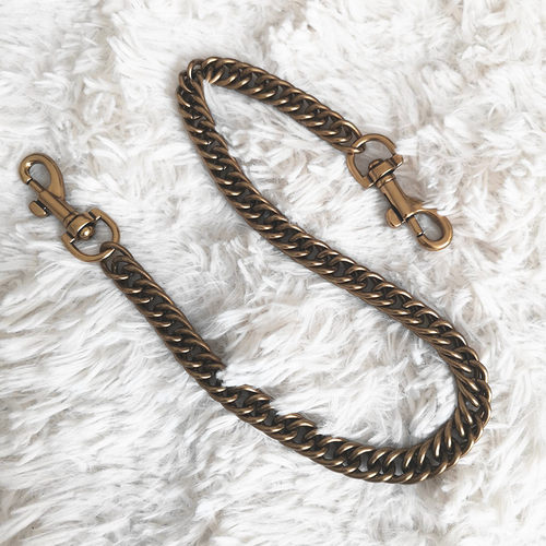 女包时尚肩带复古金属链子高档