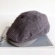 亚麻英伦复古鸭舌帽纯色前进帽男女同款 出游 休闲大头围帽子四季