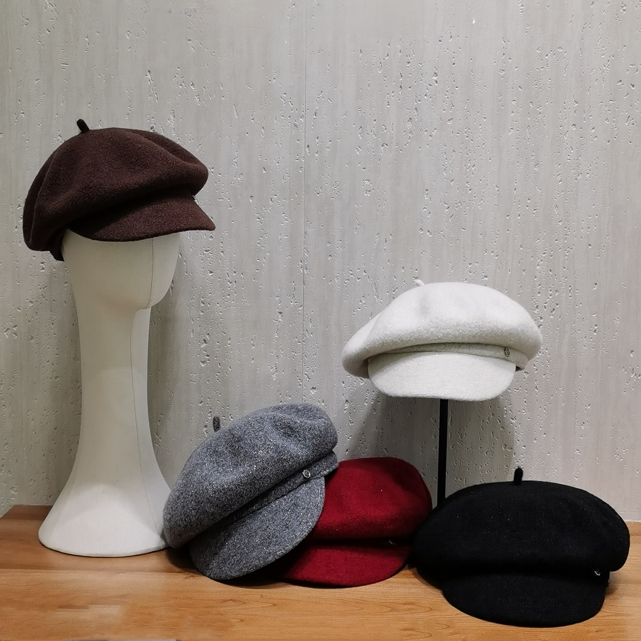 【商场同款】秋冬银丝羊毛八角帽女士时尚百搭鸭舌帽显脸小画家帽,服饰配件/皮带/帽子/围巾,帽子,淘宝优惠券,粉丝福利购,淘宝优惠卷