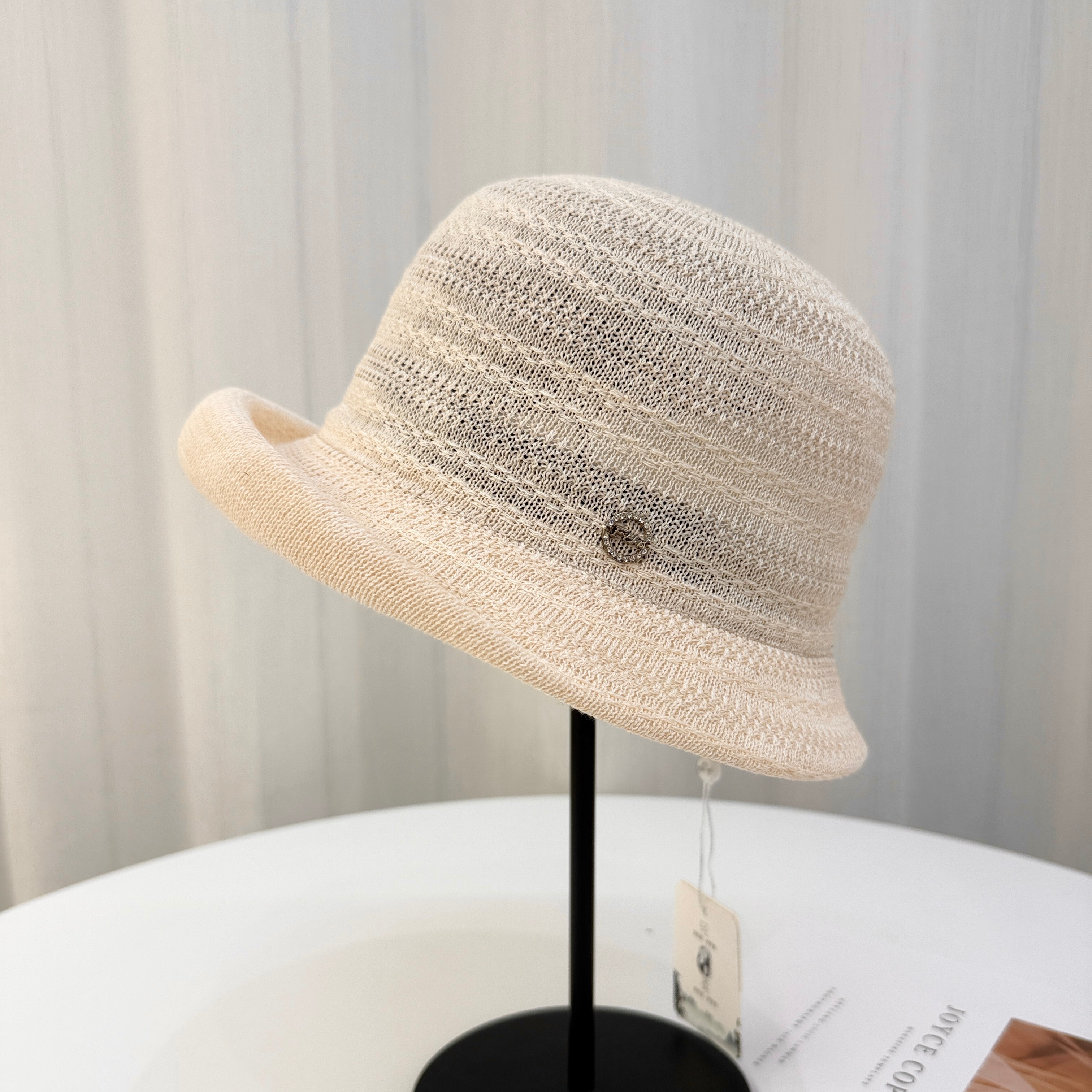 2026新款卷檐遮阳帽女可折叠日式渐变色高级轻薄防晒帽子百搭紫色