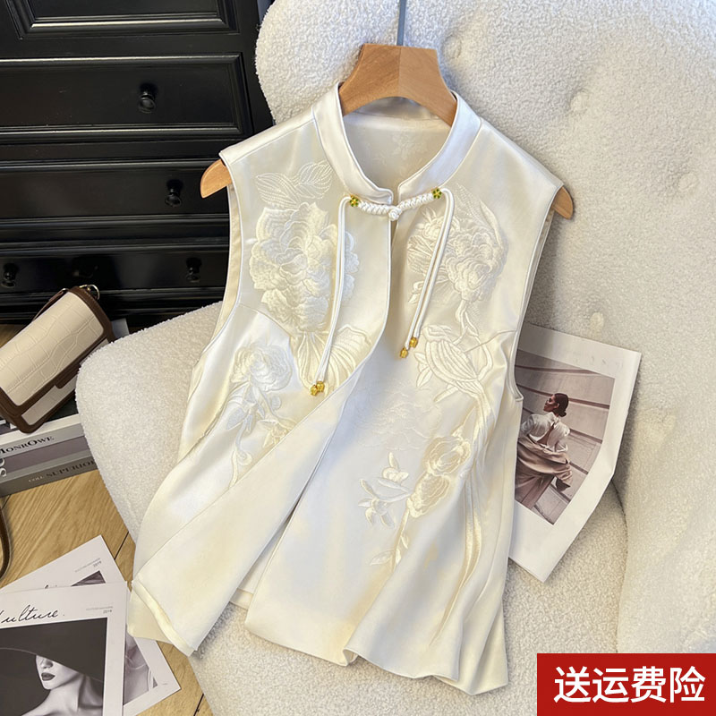 妈妈装春秋时尚国风马甲外套百搭