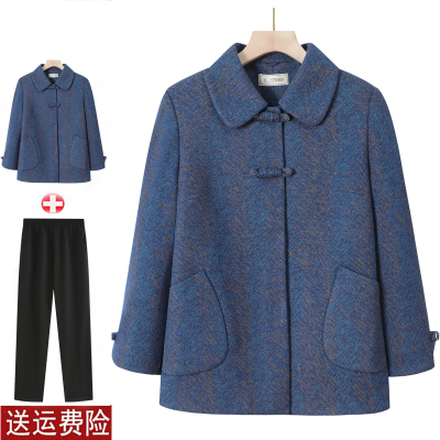 奶奶装时尚外套大码休闲妈妈装女