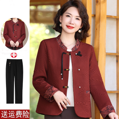 妈妈装春秋时尚小西服外套夹克女