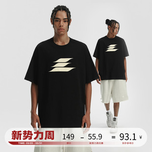 宽松印花logo半袖 LOSTCTRL T恤男女夏季 重磅纯棉情侣短袖 国潮美式