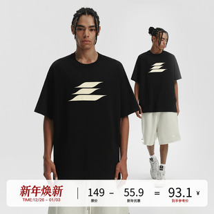 宽松印花logo半袖 LOSTCTRL T恤男女夏季 重磅纯棉情侣短袖 国潮美式