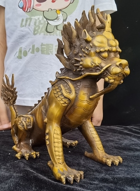 纯铜瑞兽獬豸摆件律师法务法官办公室装饰品开业乔迁礼品瑞兽獬豸