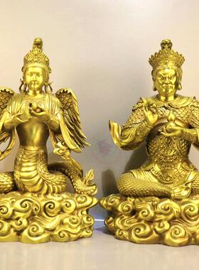 铜蟒太爷蟒太奶神像摆件纯铜坐像一工大号保家蛇蟒铜像东北五仙