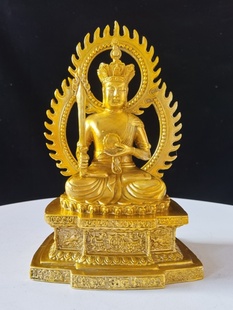 纯铜虚空藏佛像摆件普光菩萨十二生肖本命佛守护神菩萨供奉神像