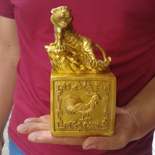 纯铜虎上山虎大印虎头印虎符生肖印章受命于天即寿永昌传国玉玺