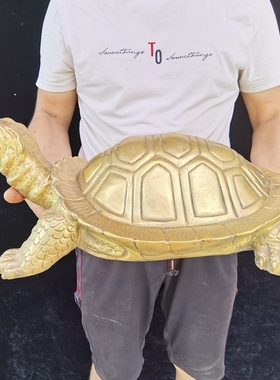 铜乌龟摆件纯铜龟大号金钱龟礼品招财乌龟海龟摆件家居客厅装饰