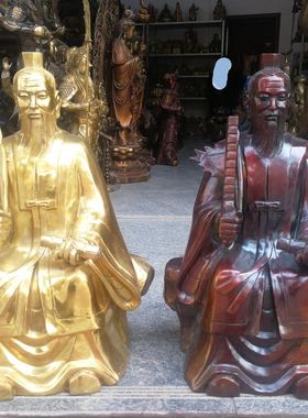 纯铜姜子牙供奉神像