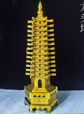 大号铜文昌塔摆件十层