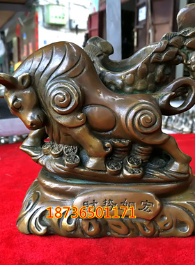 纯铜笔筒摆件仿古风招财家居装饰