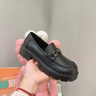 冰洁女鞋2025春季新款真皮平底厚底圆头单鞋ins休闲乐福鞋30259-9