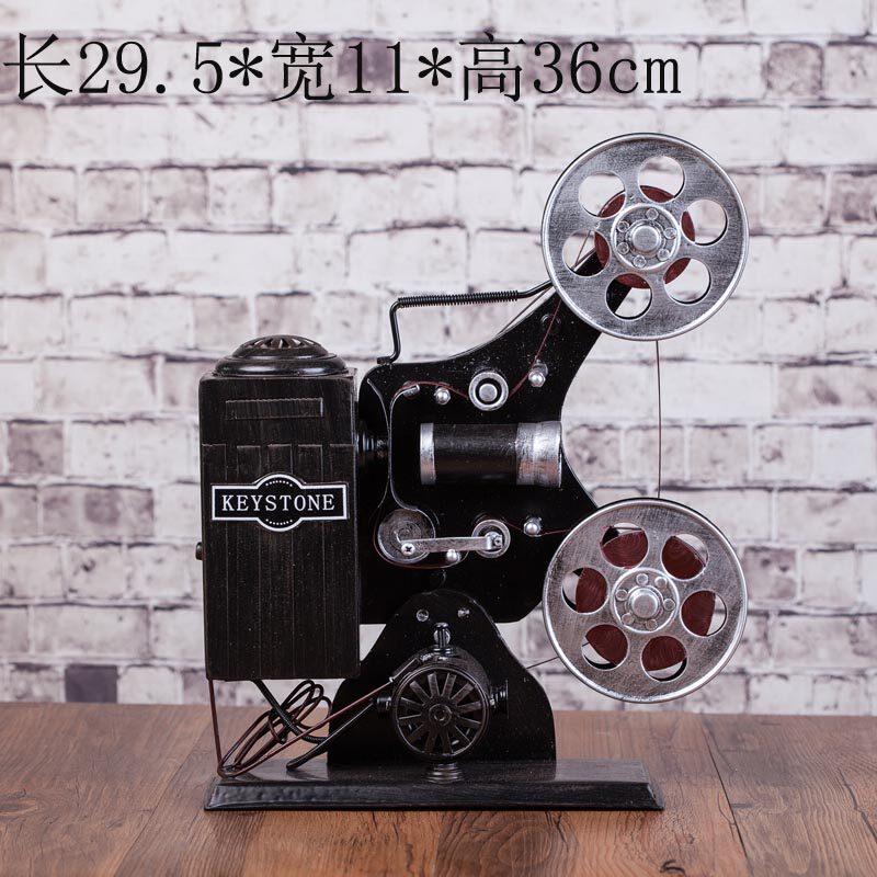 复古怀旧老式铁皮放映机照相机模型摆件拍摄道具酒吧咖啡厅装饰品