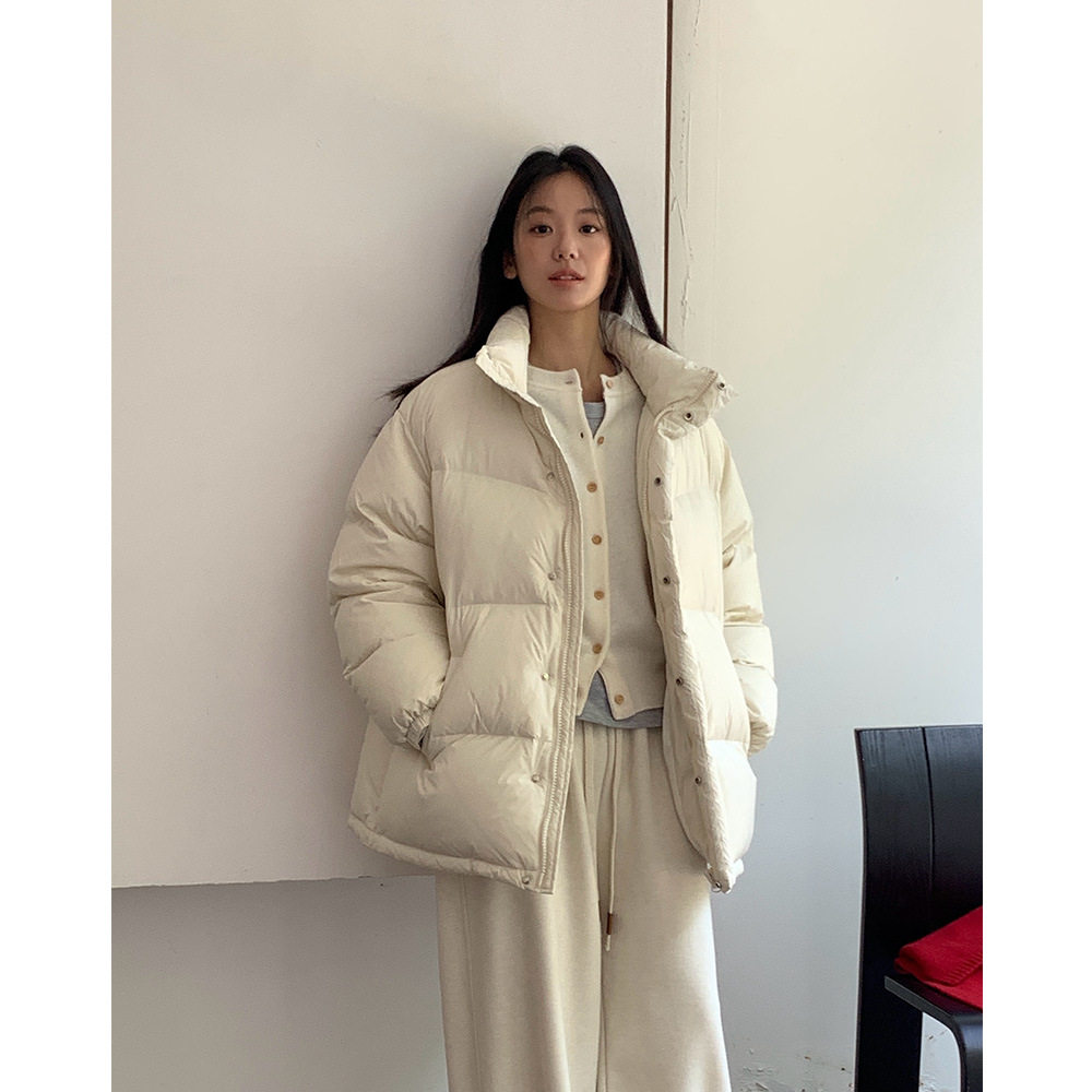 EVERTRUE90白鸭绒羽绒服女冬季中长款韩版宽松外套潮